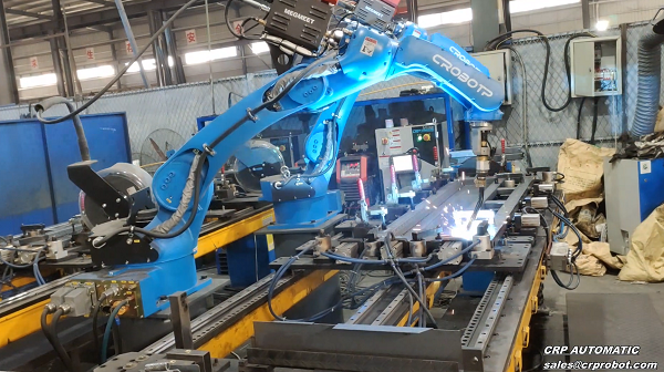 CROBOTP Online Welding Tricycle Car Board + Positioner Application